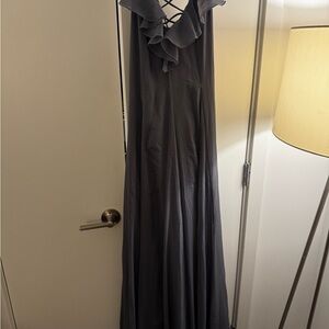 Elegant Gray Maxi Dress
